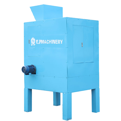 Roller crusher for charcoal processing