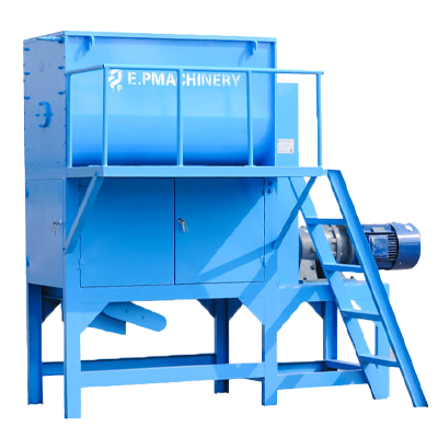 Screw ribbon mixer for charcoal powder